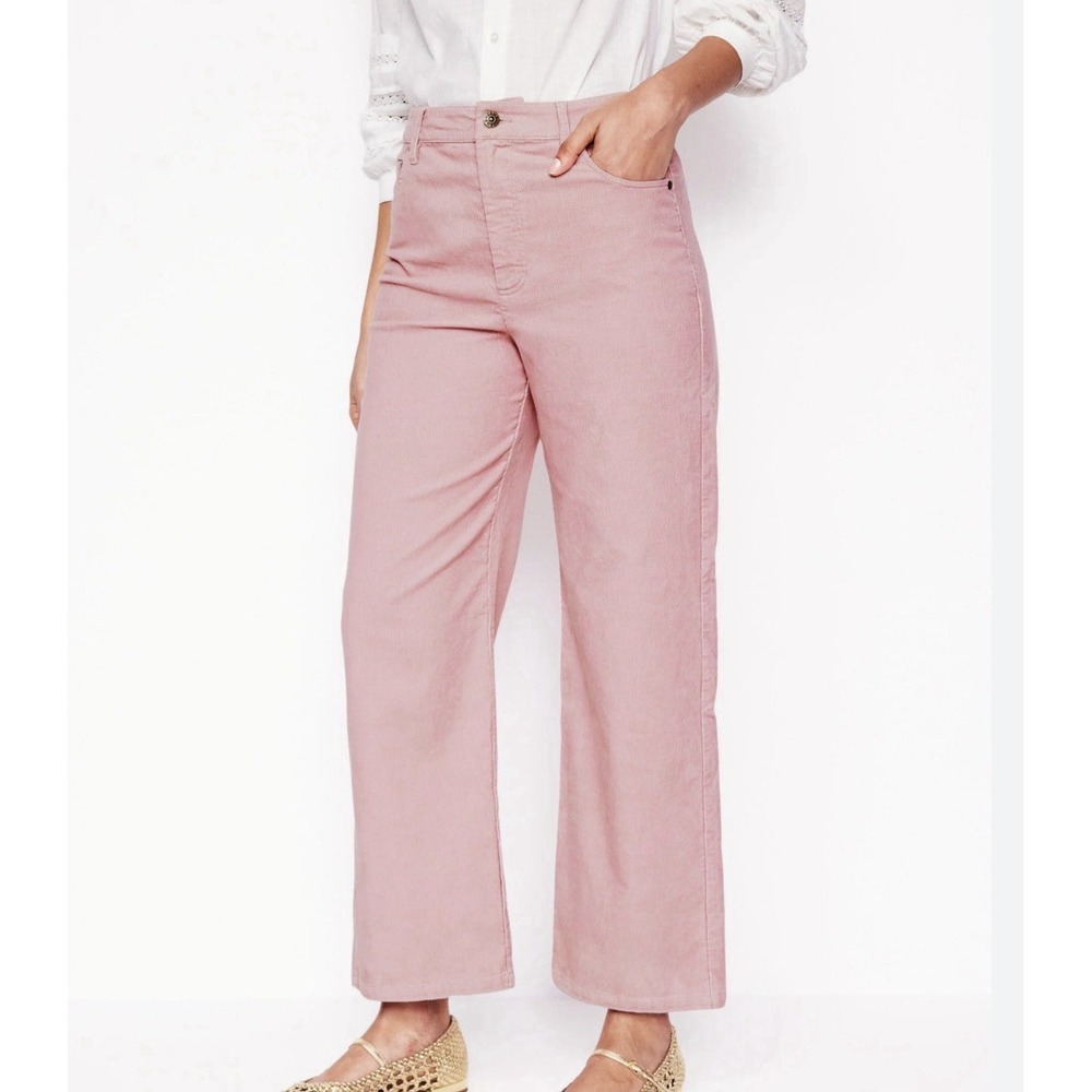 Boden High Rise Straight Corduroy Jeans Pants in Vintage Pink, size US 4 Fall